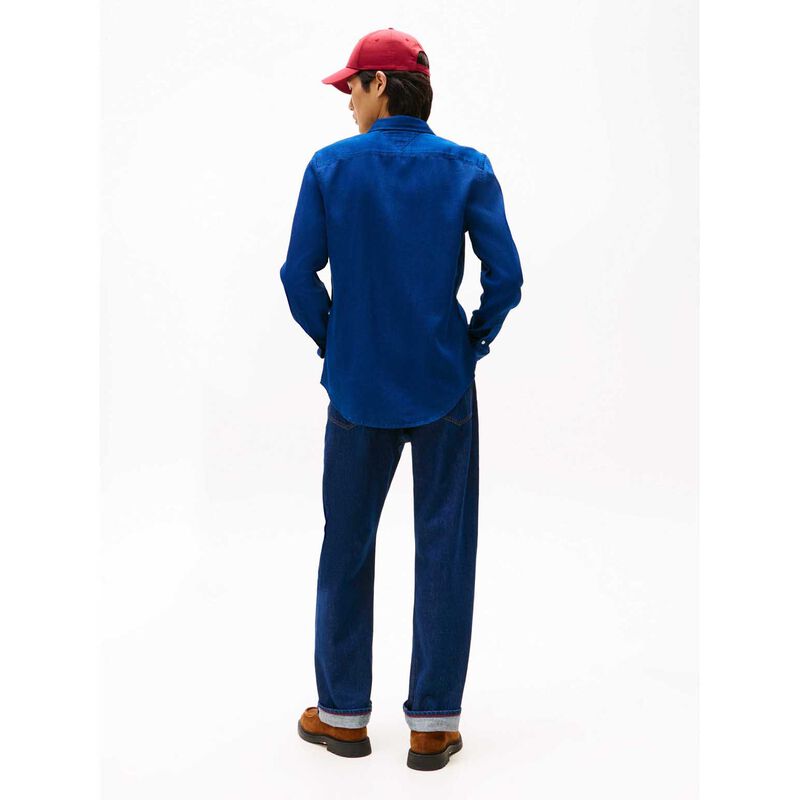 Tommy Hilfiger Slim Fit Flag Embroidery Sateen Shirt image number 1